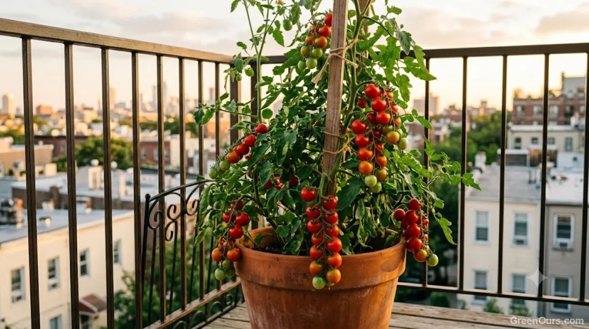 Fabric grow bag, ceramic pot, and plastic tub compared side by side for tomato container gardening