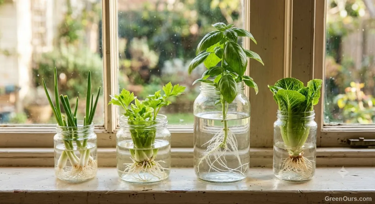 How to Regrow Herbs From Kitchen Scraps at Home