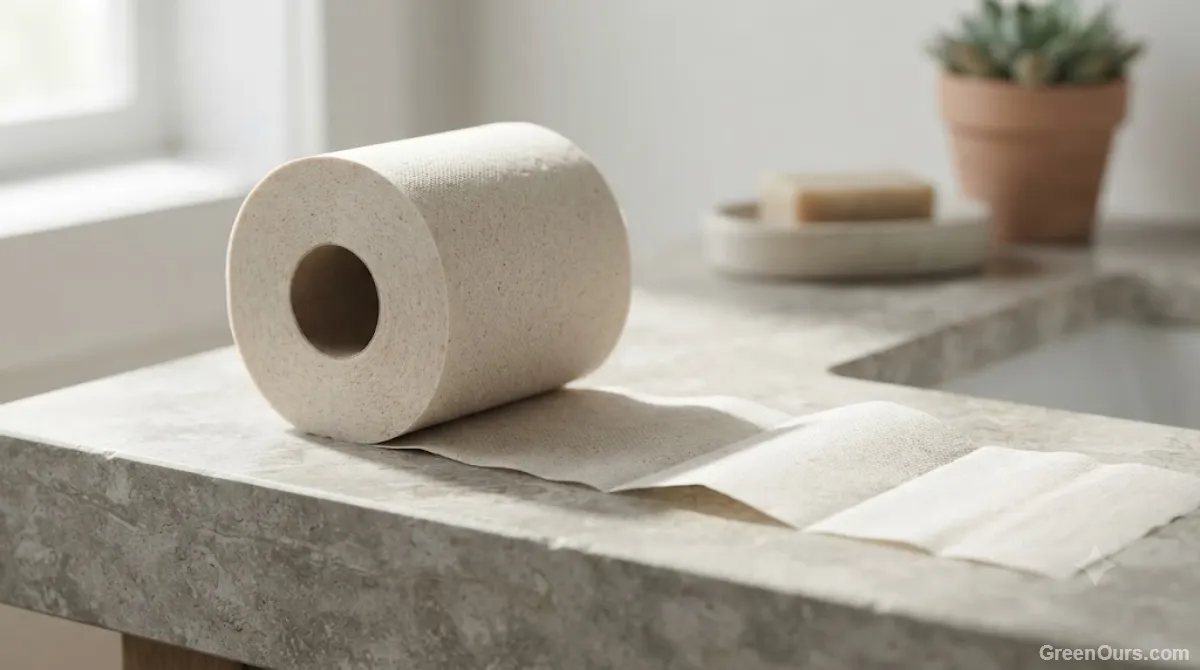 Hand unspooling a length of toilet paper to test strength