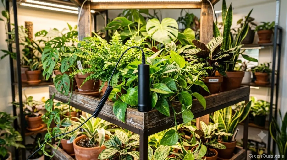Comparison chart showing spectrum output differences between LED grow lights and natural daylight