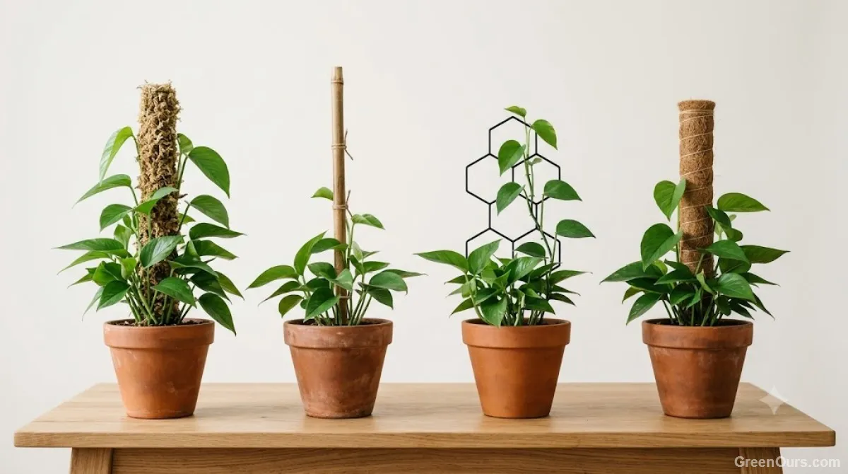 Plant Support for Climbing Plants: Moss Poles vs Trellises