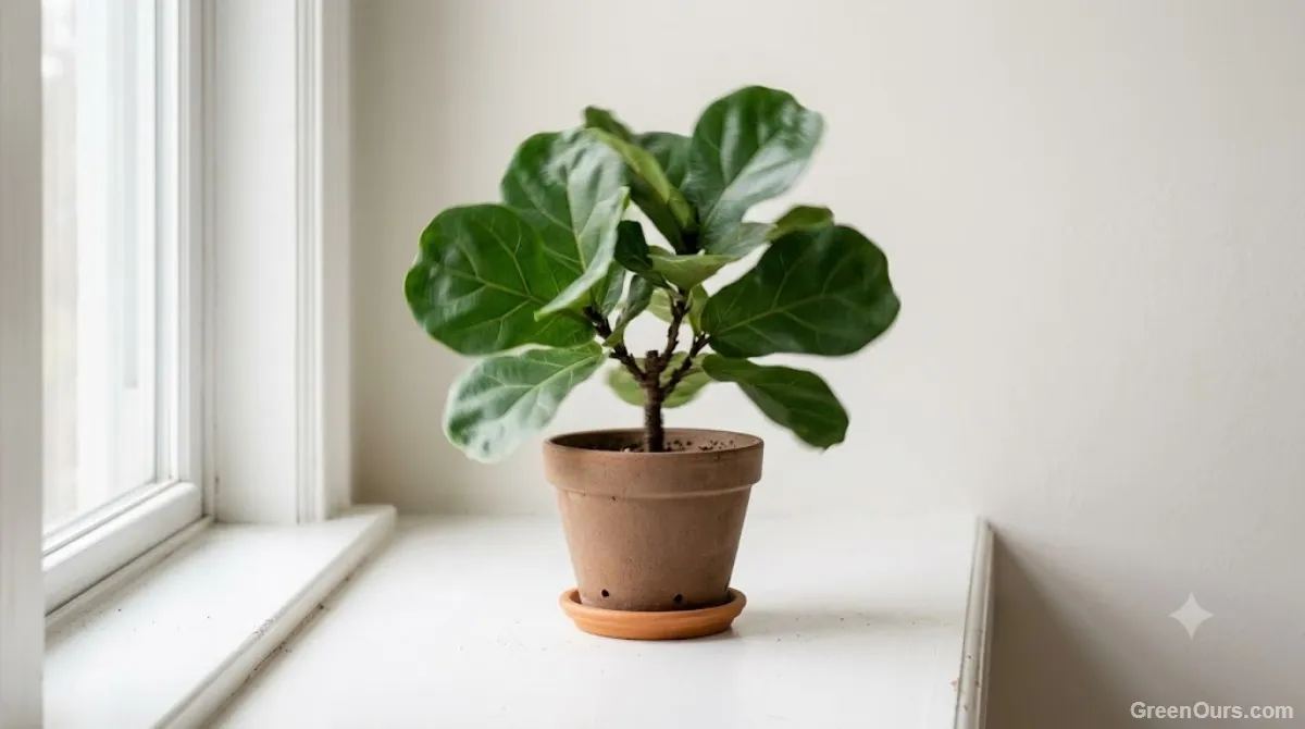 A full, evenly shaped houseplant with balanced growth on all sides