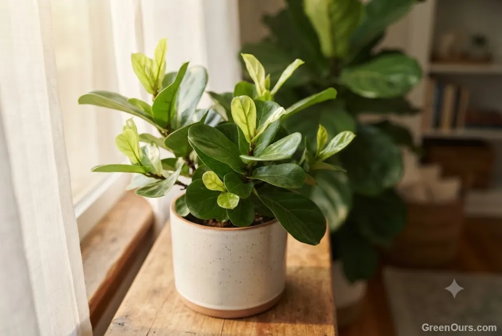 Healthy houseplant with clean new growth and no visible pest damage